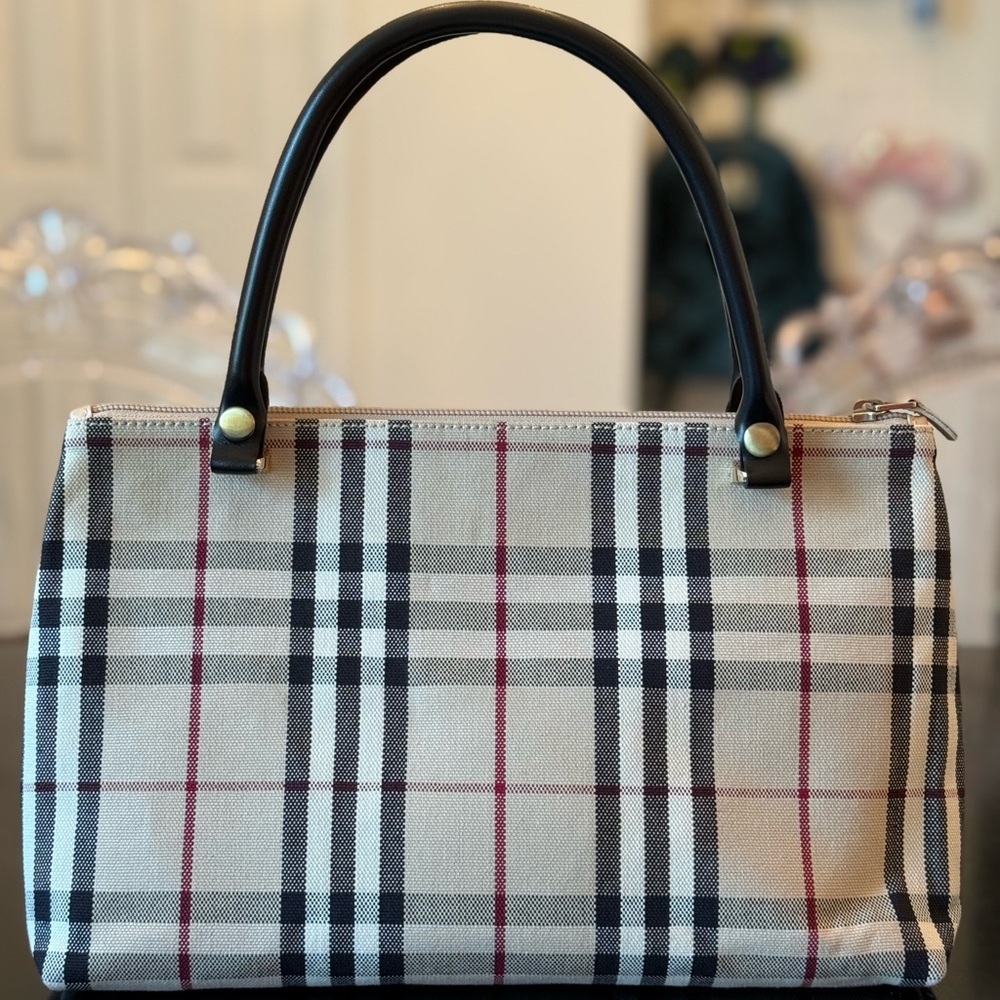 Burberry Beige and Black Purse/Makeup Bag